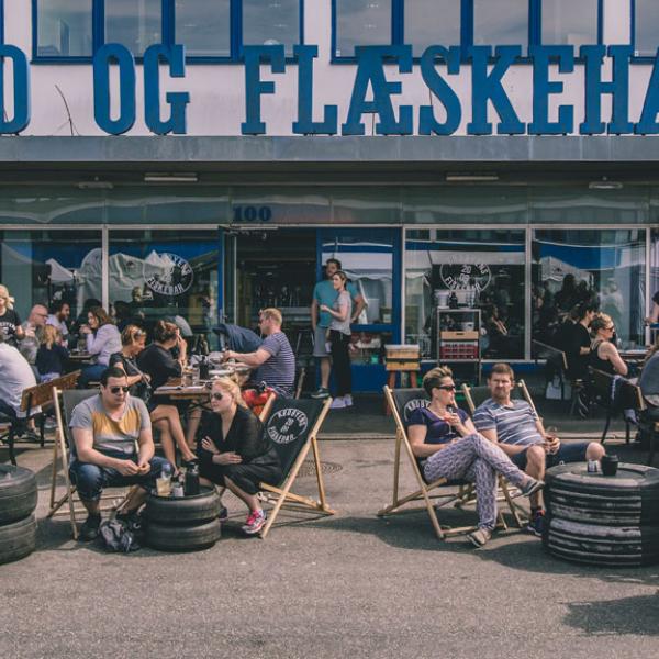 Kødbyens Fiskebar is a popular hangout and food spot in Copenhagen