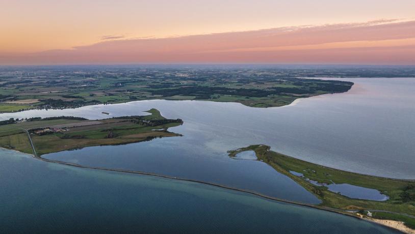 Sunset on Helnæs on Fyn