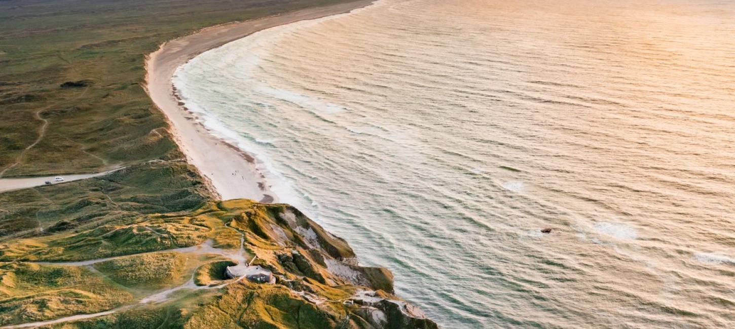 Utsikt over havet i Bulbjerg i Nordjylland