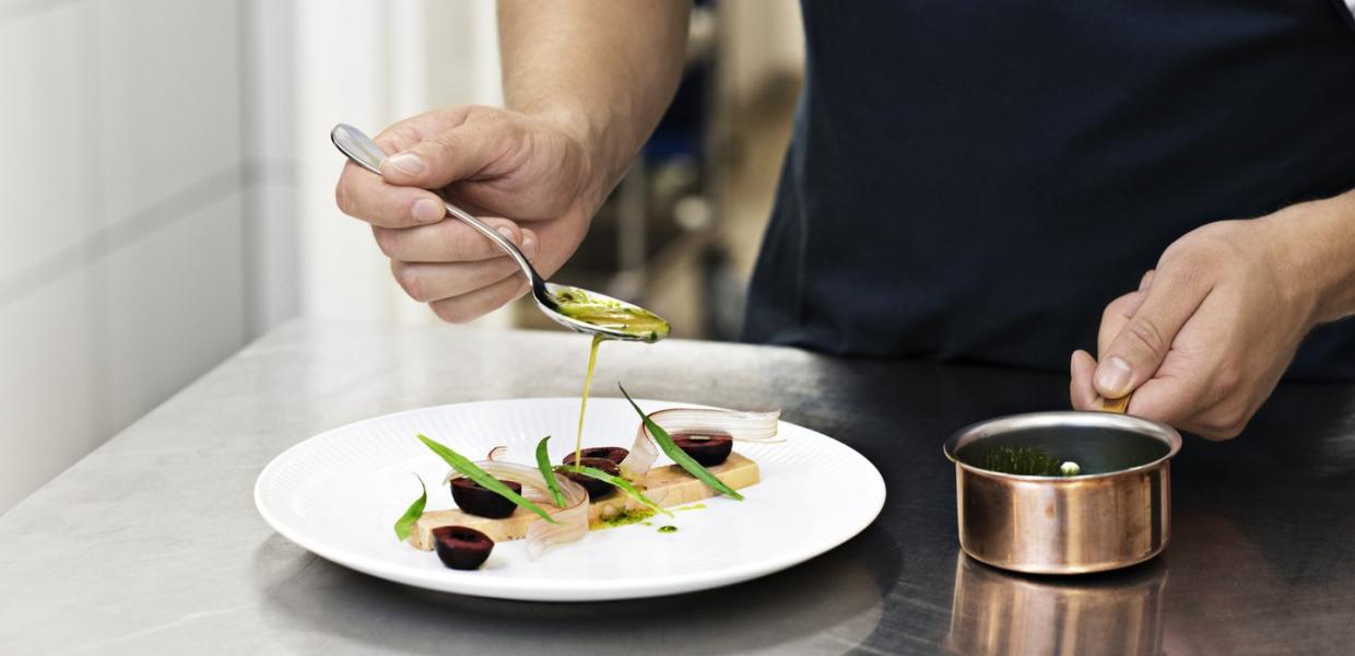 Food being prepared in North Zealand, Denmark