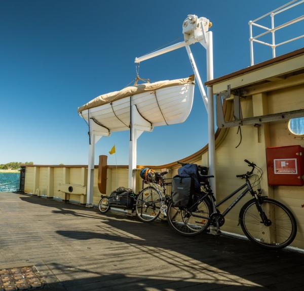 Cykler på færgen Ida mellem Bogø og Stubbekøbing