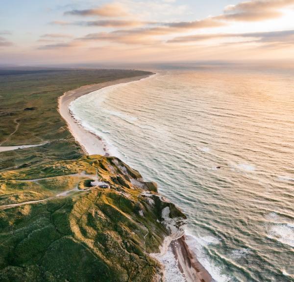 Utsikt over havet i Bulbjerg i Nordjylland